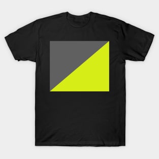 Grey And Green Geometrical Pattern T-Shirt